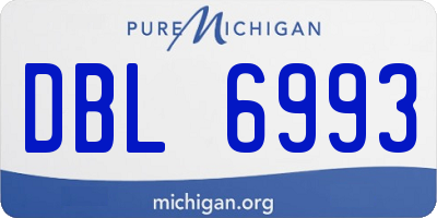 MI license plate DBL6993