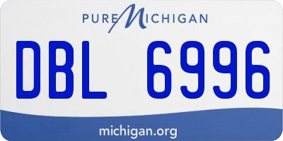 MI license plate DBL6996