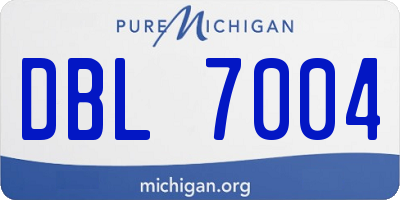 MI license plate DBL7004