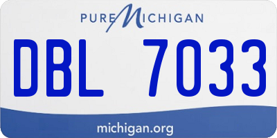 MI license plate DBL7033