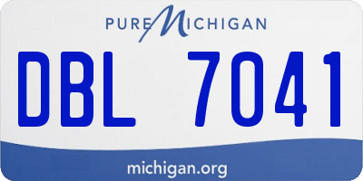 MI license plate DBL7041