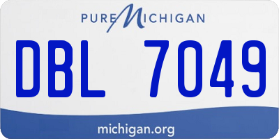 MI license plate DBL7049
