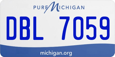 MI license plate DBL7059