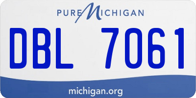 MI license plate DBL7061