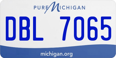 MI license plate DBL7065