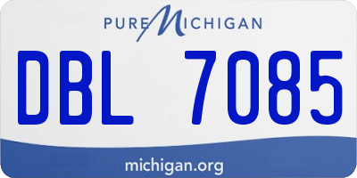 MI license plate DBL7085