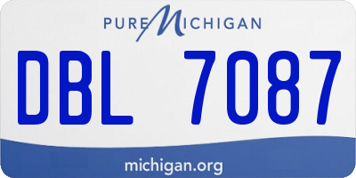 MI license plate DBL7087