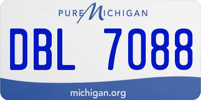 MI license plate DBL7088
