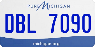 MI license plate DBL7090