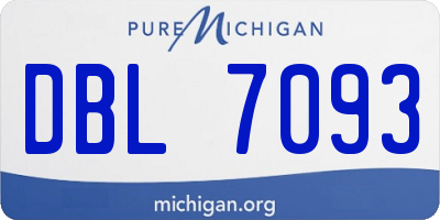 MI license plate DBL7093