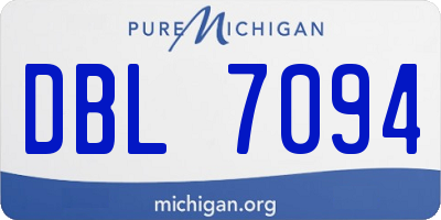 MI license plate DBL7094