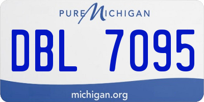 MI license plate DBL7095