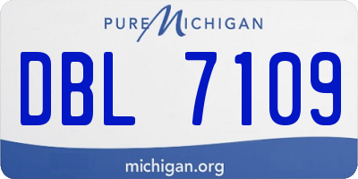 MI license plate DBL7109