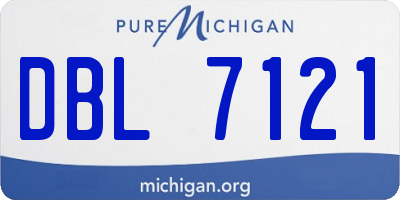 MI license plate DBL7121