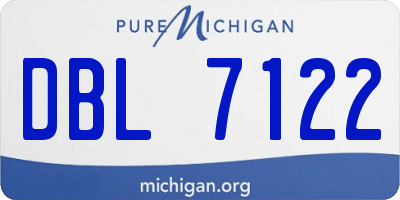 MI license plate DBL7122