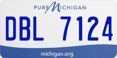 MI license plate DBL7124