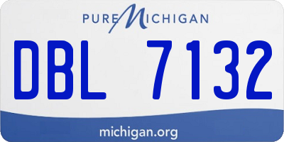 MI license plate DBL7132