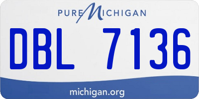 MI license plate DBL7136