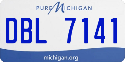 MI license plate DBL7141