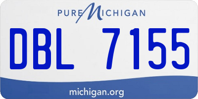 MI license plate DBL7155