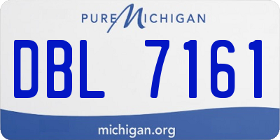 MI license plate DBL7161