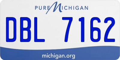 MI license plate DBL7162