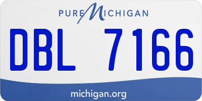 MI license plate DBL7166