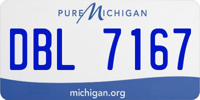 MI license plate DBL7167