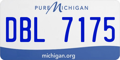 MI license plate DBL7175