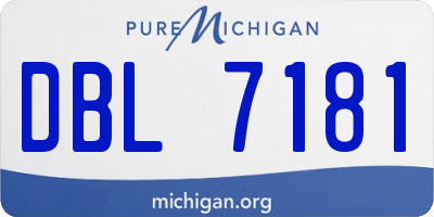MI license plate DBL7181