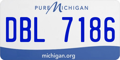 MI license plate DBL7186