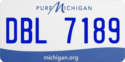 MI license plate DBL7189