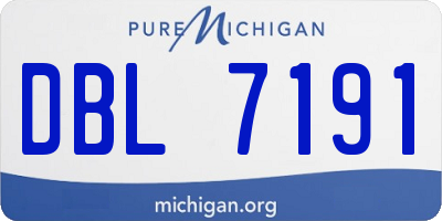 MI license plate DBL7191