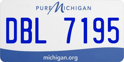 MI license plate DBL7195