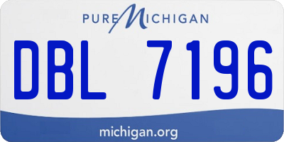 MI license plate DBL7196
