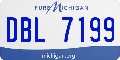 MI license plate DBL7199