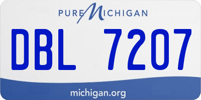 MI license plate DBL7207