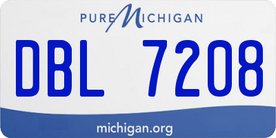 MI license plate DBL7208