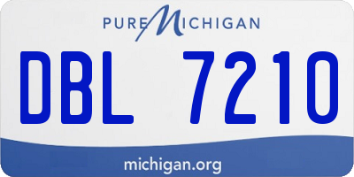 MI license plate DBL7210