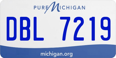 MI license plate DBL7219