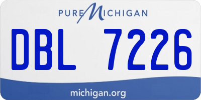MI license plate DBL7226