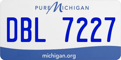MI license plate DBL7227
