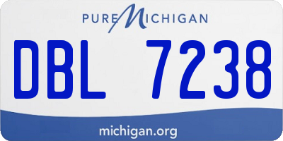 MI license plate DBL7238