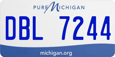 MI license plate DBL7244