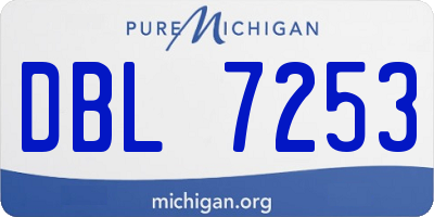 MI license plate DBL7253