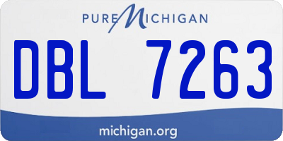 MI license plate DBL7263
