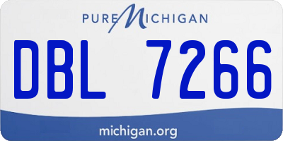 MI license plate DBL7266
