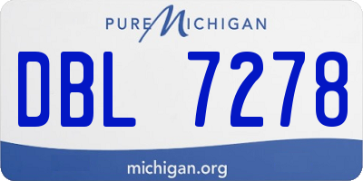 MI license plate DBL7278