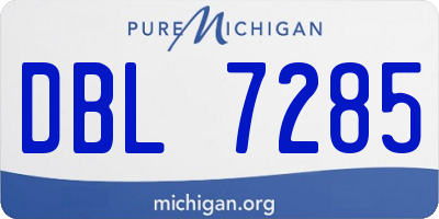 MI license plate DBL7285