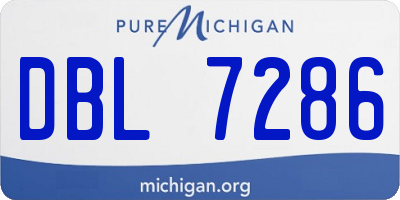 MI license plate DBL7286